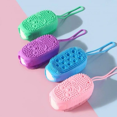 Peeling Etkili Süngerli Silikon Banyo Lifi – Asma Kancalı Duş Kesesi (5468)