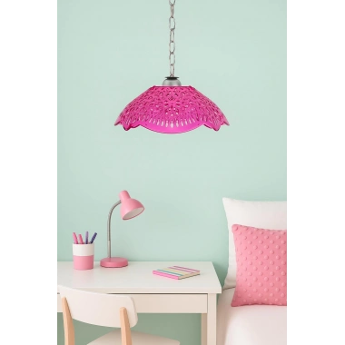 Pembe Akrilik Avize Modern Dekoratif Aydınlatma 35x35x12 cm