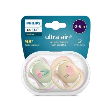 Philips Avent Ultra Air Emzik 0-6 Ay 2li Kız SCF085/59