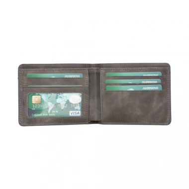 Pier Deri Erkek Cüzdan Rustik Gri