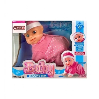 PİLLİ EMEKLEYEN SESLİ BEBEK - 1 Adet Stokta Olan Gönderilir