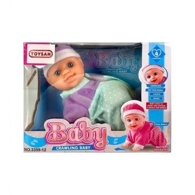 PİLLİ EMEKLEYEN SESLİ BEBEK - 1 Adet Stokta Olan Gönderilir