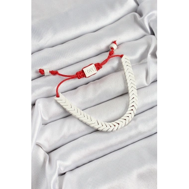 Pirinç Asansörlü Beyaz Juju Kadın Bileklik