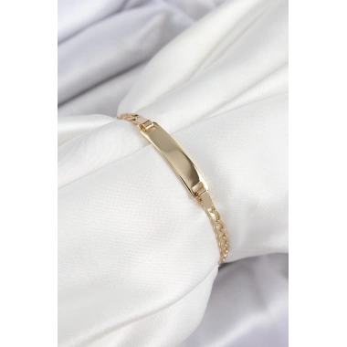 Pirinç Dikdörtgen Model Gold Renk Xuping Bebek Künyesi