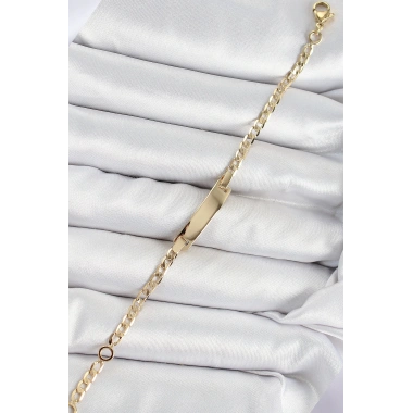 Pirinç Dikdörtgen Model Gold Renk Xuping Bebek Künyesi