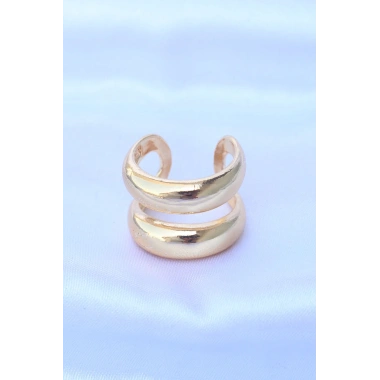 Pirinç Gold Renk Ayarlanabilir Şerit Yüzük