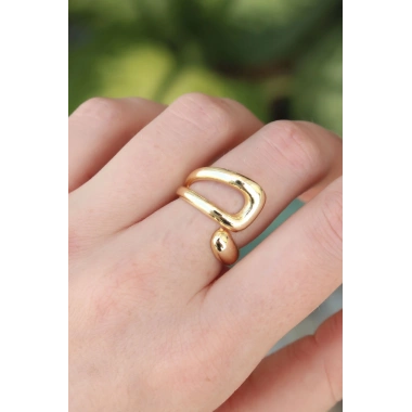 Pirinç Gold Renk Ayarlanabilir Yüzük