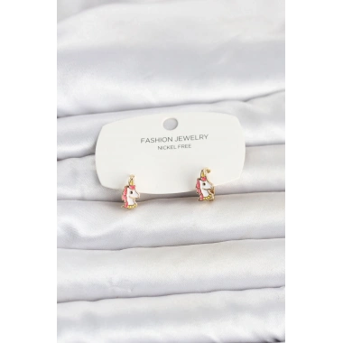 Pirinç Gold Renk Çocuk Küpe