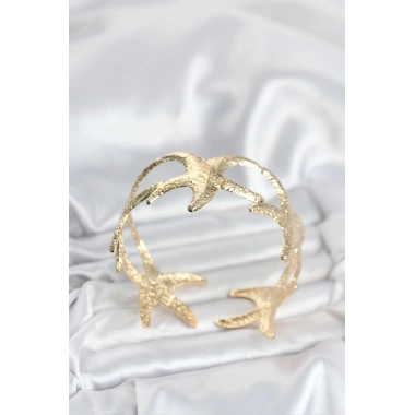 Pirinç Gold Renk Deniz Yıldızı Model Kadın Bileklik