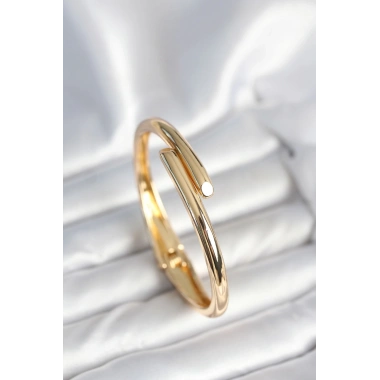 Pirinç Gold Renk Kadın Kelepçe Bileklik