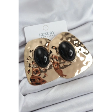 Pirinç Gold Renk Vintage Kadın Küpe