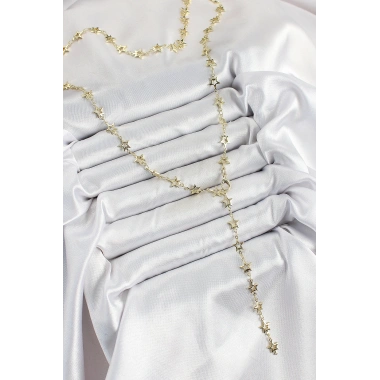 Pirinç Gold Renk Yıldızlı Kadın Y Kolye