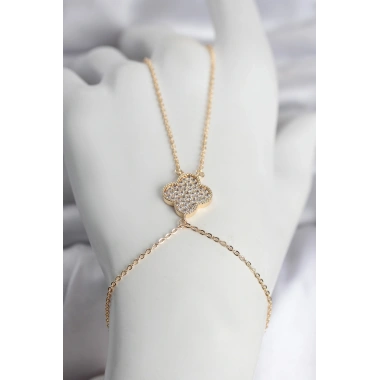 Pirinç Gold Renk Yonca Model Kadın Şahmeran