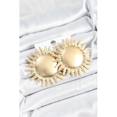 Pirinç Güneş Model Gold Renk Kadın Küpe