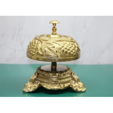 Pirinç Masa Üstü Basmalı Çan