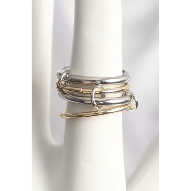 Pirinç Mix Renk 4Lü Model Kadın Yüzük