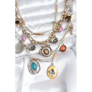 Pirinç Otantik Kolye Seti