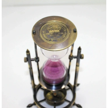 Pirinç Pusulalı Kum Saati Model 3