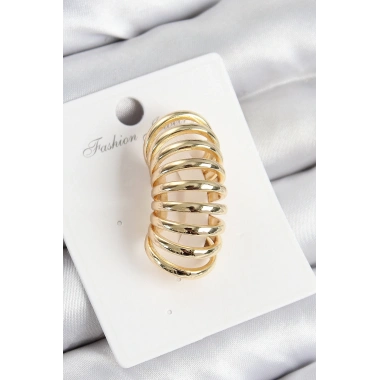 Pirinç Yay Model Gold Renk Sağ Kıkırdak Küpe