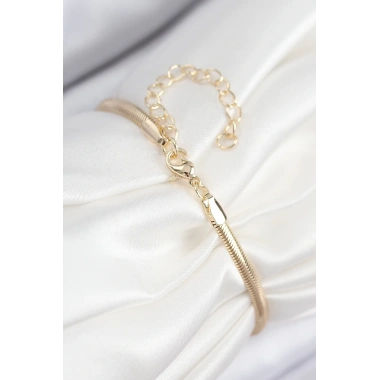 Pirinç Zirkon Taşlı Kalp Model Gold Renk Kadın Bileklik