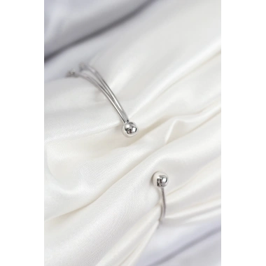 Pirinç Zirkon Taşlı Kalp Model Gümüş Renk Kadın Bileklik