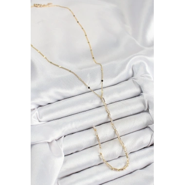 Pirinç Zirkon Taşlı Model Gold Renk Y Kolye