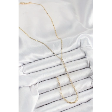 Pirinç Zirkon Taşlı Model Gold Renk Y Kolye