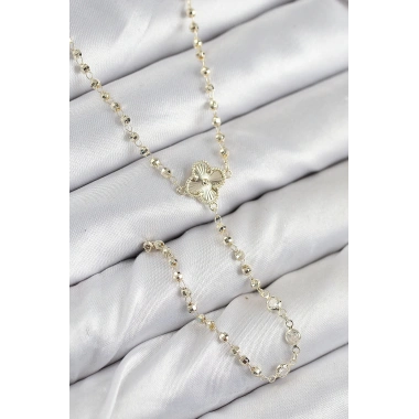 Pirinç Zirkon Taşlı Yonca Model Gold Renk Kadın Y Kolye