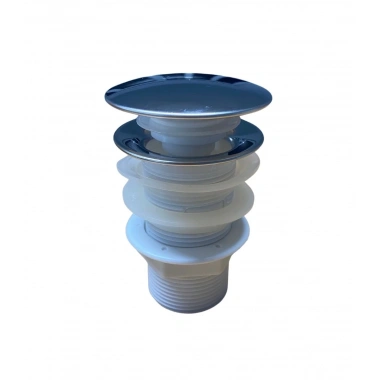 Pop Up Krom Kaplama Bas Aç Lavabo Sifonu Gideri Ekstra Contalı