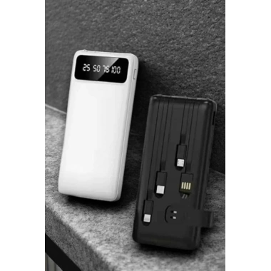 Powerbank 20.000 Mah LCD Ekran USB Lightning Type-C Uyumlu İOS ve Android
