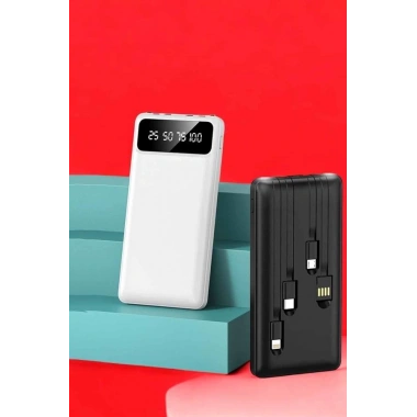Powerbank 20.000 Mah LCD Ekran USB Lightning Type-C Uyumlu İOS ve Android