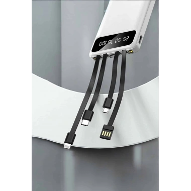 Powerbank 20.000 Mah LCD Ekran USB Lightning Type-C Uyumlu İOS ve Android