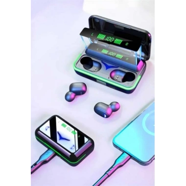 Powerbank Özellikli Kablosuz Bluetooth Kulaklık RGB Işıklı