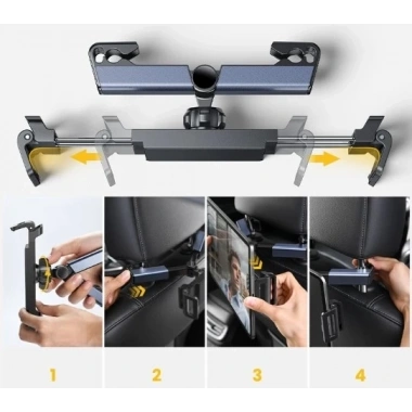 Pratik Koltuk Arkası Ayarlanabilir Tablet Telefon Tutucu