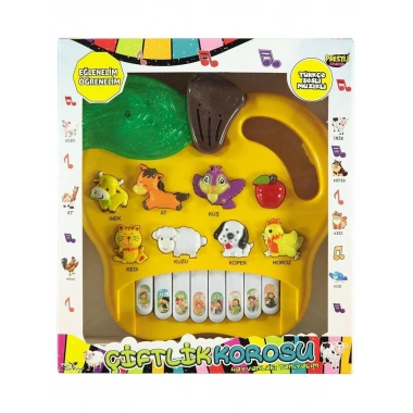 Prestij Kutulu Hayvanlı Pilli Elmalı Piano