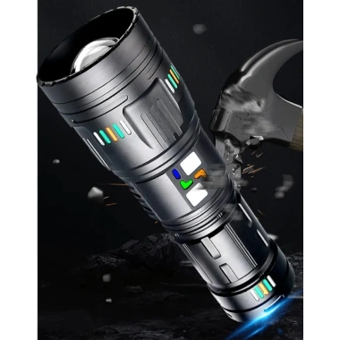 Pro F-3002 Alüminyum Tg Led Gece Şeritli Type-c Şarjlı El Feneri