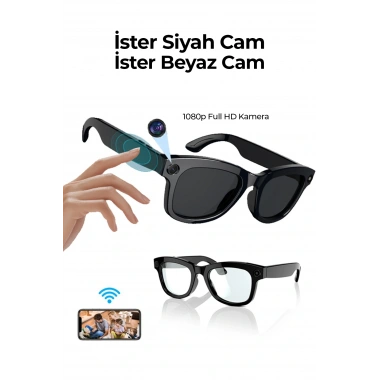 Pro Max Akıllı Gözlük Kameralı Yapay zeka,Müzik dinleme,telefon ile konuşma bluetooth
