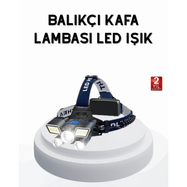 Profesyonel Şarjlı LED Far – IPX5 Suya Dayanıklı, 4 Işık Modu, Hareket Sensörlü