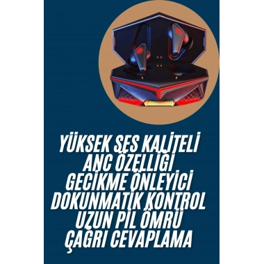 Profesyonel TWS Işıklı Kablosuz Bluetooth Kulaklık Oyuncu Kulaklığı