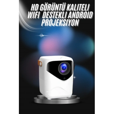 Projeksiyon Ev Sineması Bluetooth 4k HD Kaliteli Görüntü Kumandalı