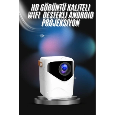 Projeksiyon Ev Sineması Bluetooth 4k HD Kaliteli Görüntü Kumandalı