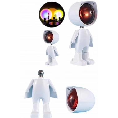 Projeksiyon Güneş Lambası Astronot Gün Batımı Projektör LED Işıklı