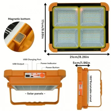 ProKAMA Ledli Solar Projektör 200W BK-200W (5468)