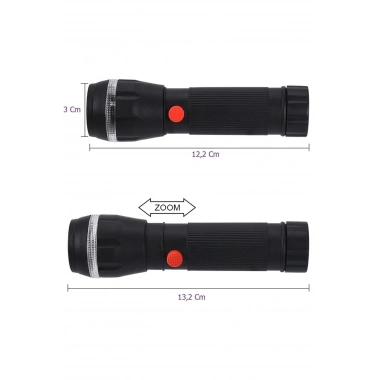 Ps-7083 Plastik Zoomlu Pilli El Feneri