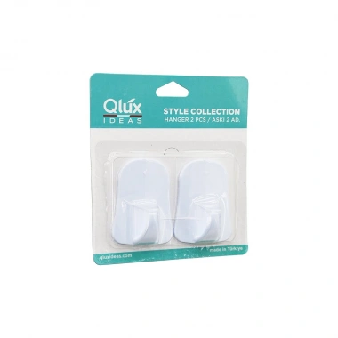 QLUX L-00735 2PCS OPAK BEYAZ PLASTİK ASKI (5468)