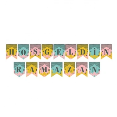 Ramazan Renkli Banner Süs - Hoşgeldin Ramazan