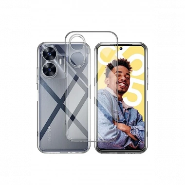 Realme C55 Kılıf Lüx Şeffaf Silikon