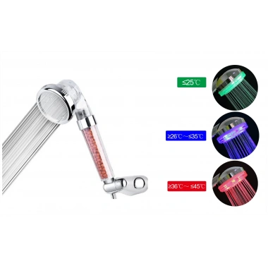 Renk Değiştiren Led Işıklı Tasarruflu Tazyikli Duş Başlığı (5468)