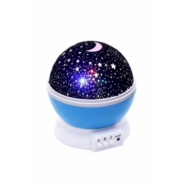 Renkli Yıldızlı Gökyüzü Projeksiyon Gece Lambası Pilli ve USB Kablolu