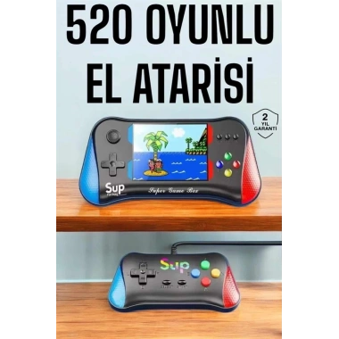 Retro 500 Oyunlu Nostaljik Oyunlu El Atari Gamebox Oyun Konsolu Çift Destekli
